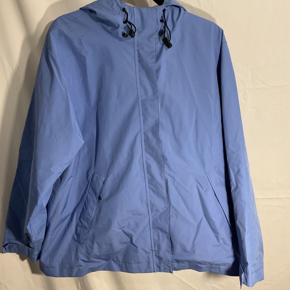 LANDS END LT BLUE GORE-TEX WEATHERPROOF RAIN JACKET WOMENS SIZE 14/16 - Picture 9 of 16